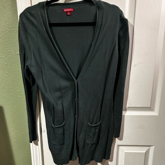 🍂Merona Dark Green Cardigan Sweater- T99 - Picture 1 of 6